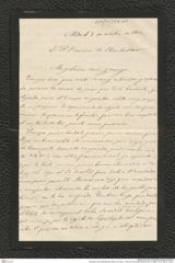 Nachlass Franz Steindachner, Brief von Arcas L. Perez an Franz Steindachner (03.10.1866), Inv.Nr. 390.01, Seite 1